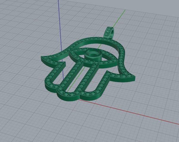 Hamsa pendant Model 6234 3D print model_3