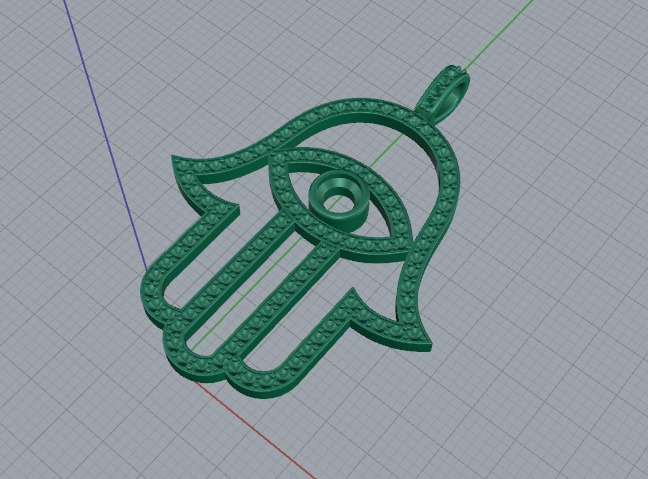 Hamsa pendant Model 6234 3D print model_2