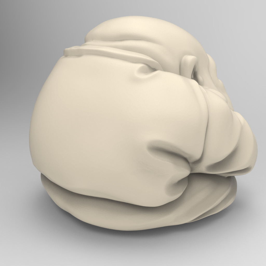 Cartoon Anime Monk Figure with Hands Together 3D print model_1