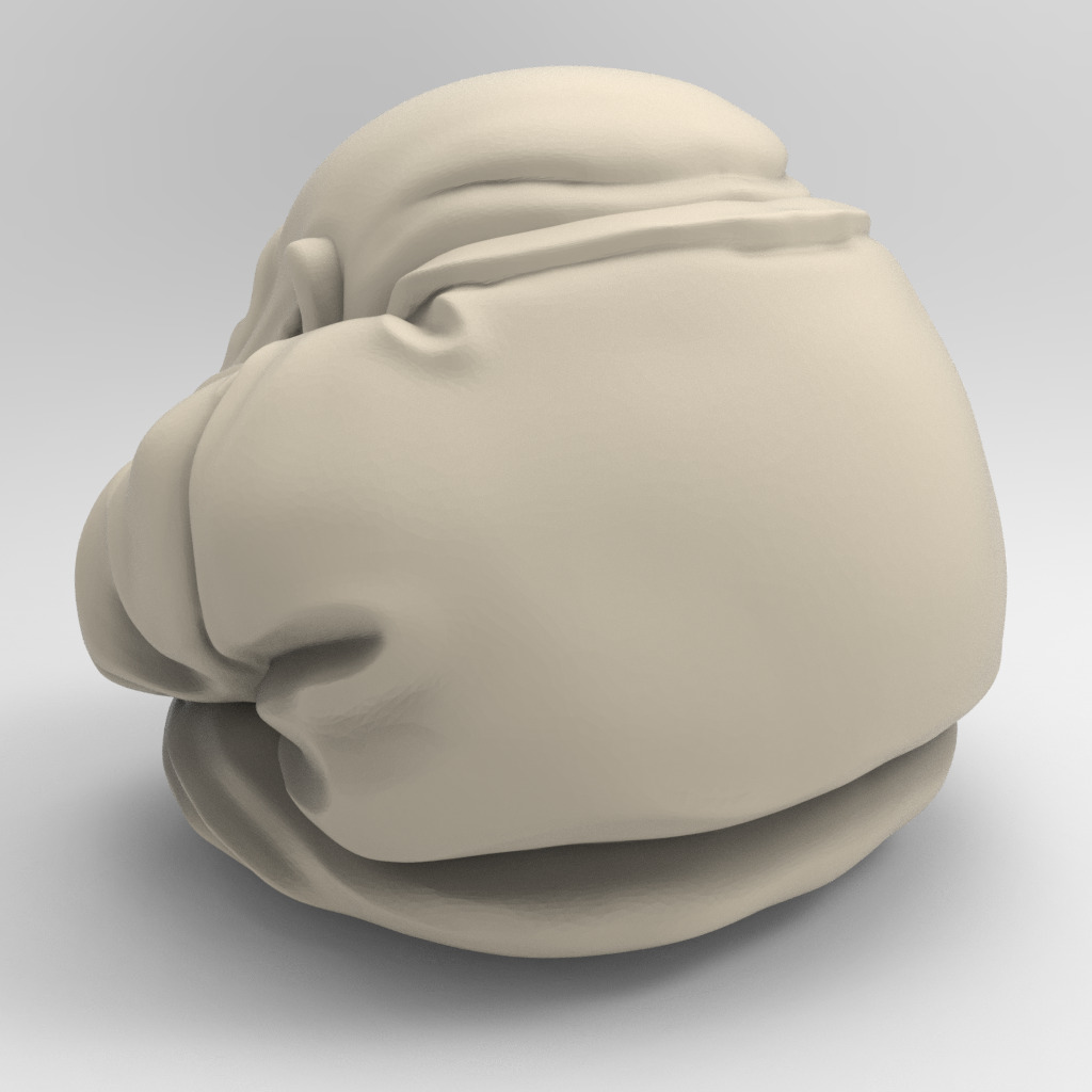 Cartoon Anime Monk Figure with Hands Together 3D print model_3