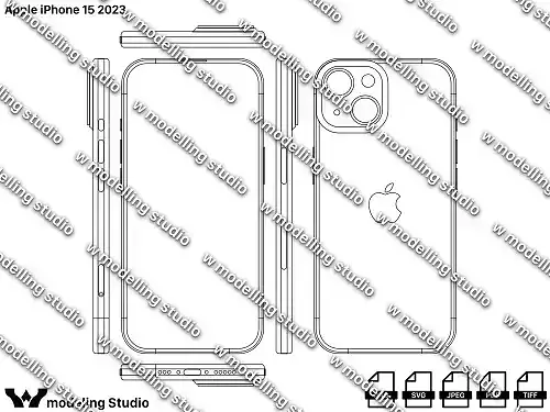 Apple iPhone 15 2023 blueprint