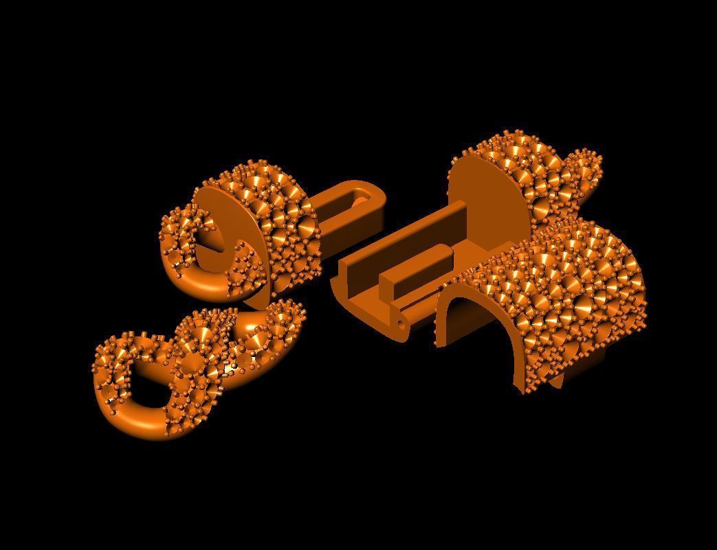 Infinity chain link 10mm Mosaic Setting diamond 3D model_7