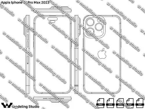 Apple Iphone 15 Pro Max 2023 blueprint