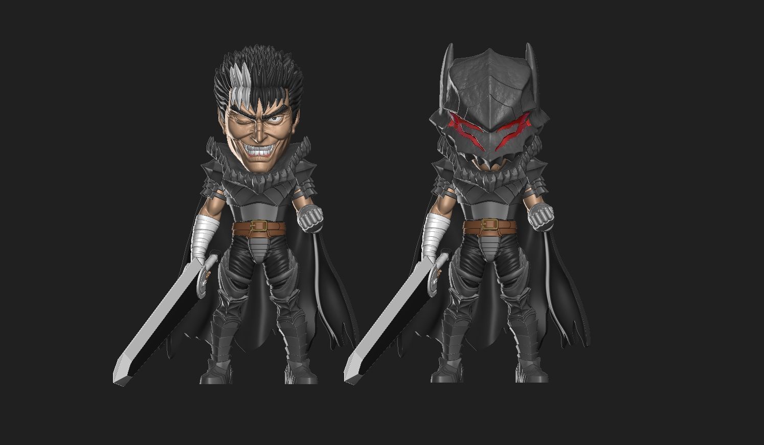 Berserk Guts figure 3D print model_2