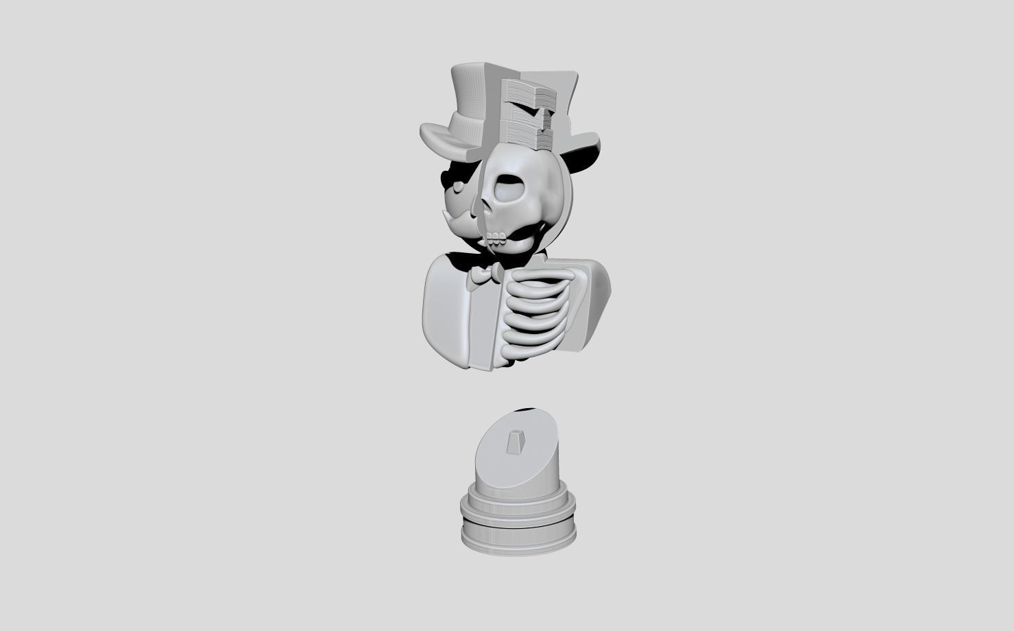 Mr monopoly anatomy bust 3D print model_6