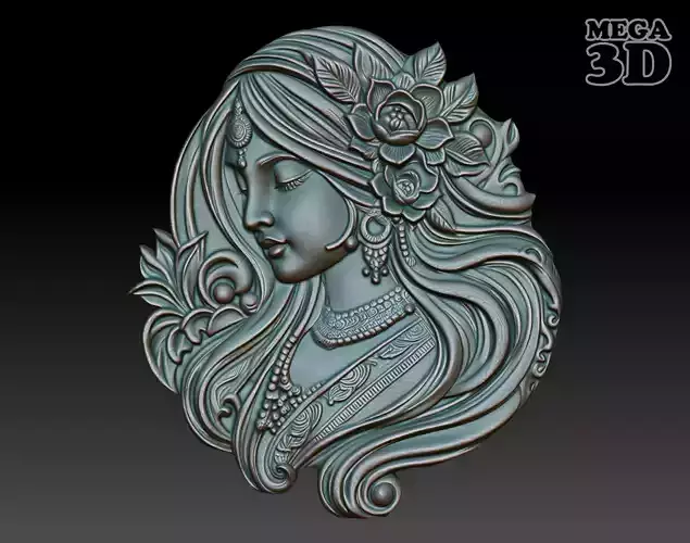 Indian Girl basrelief 05 240906