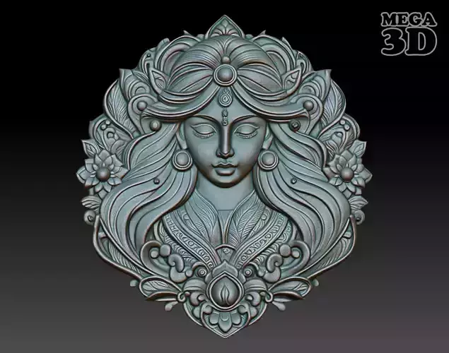 Indian Girl basrelief 03 240906