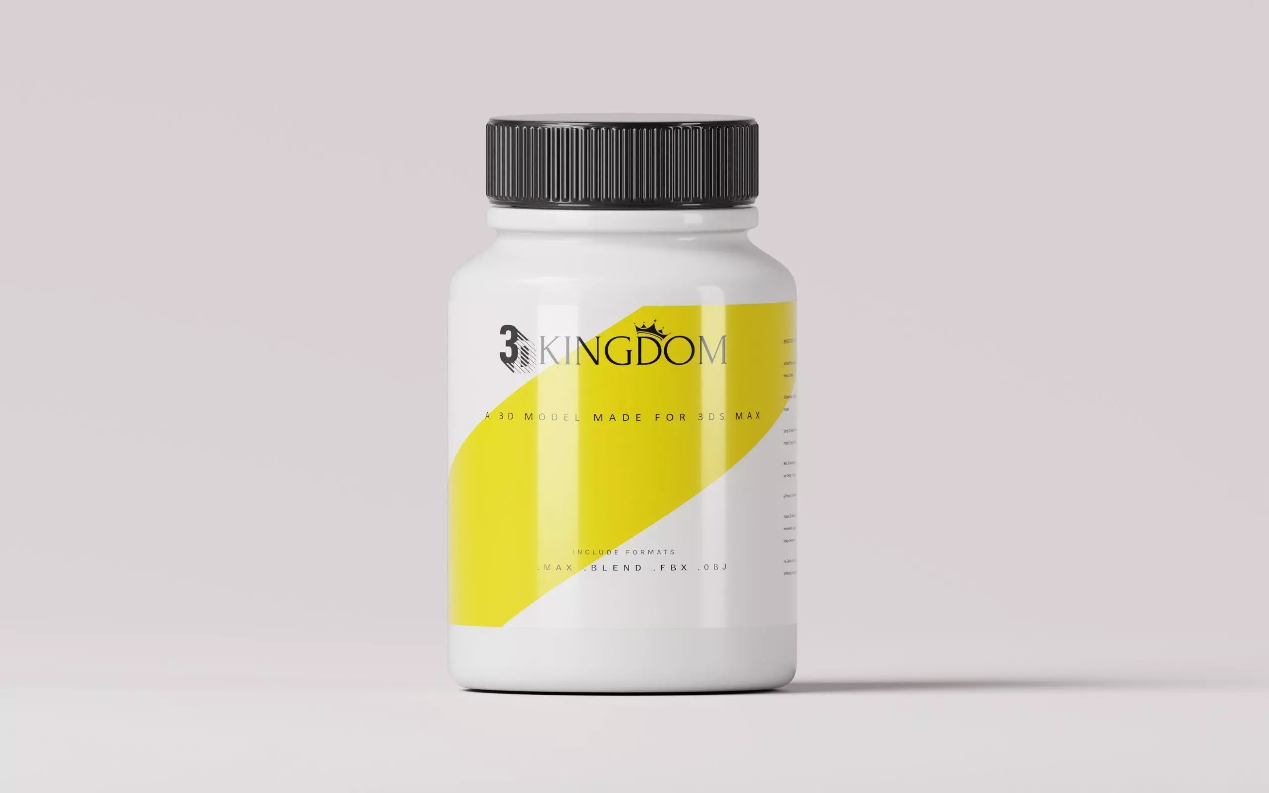 Medicine Bottle  Low-poly 3D model_0