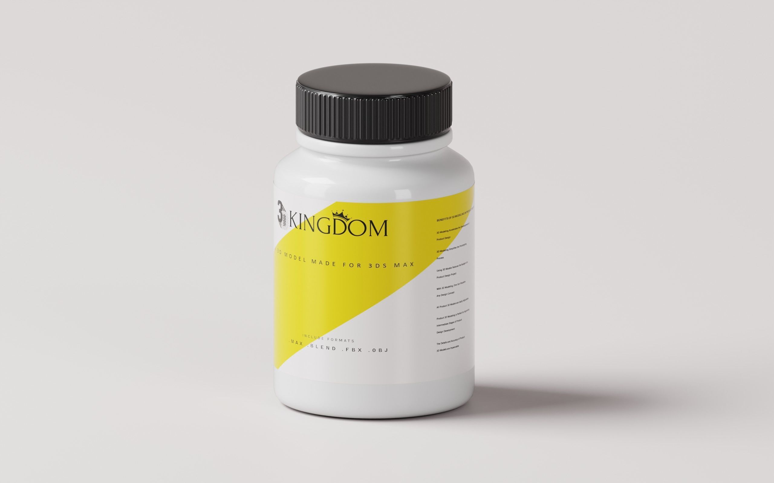 Medicine Bottle  Low-poly 3D model_1