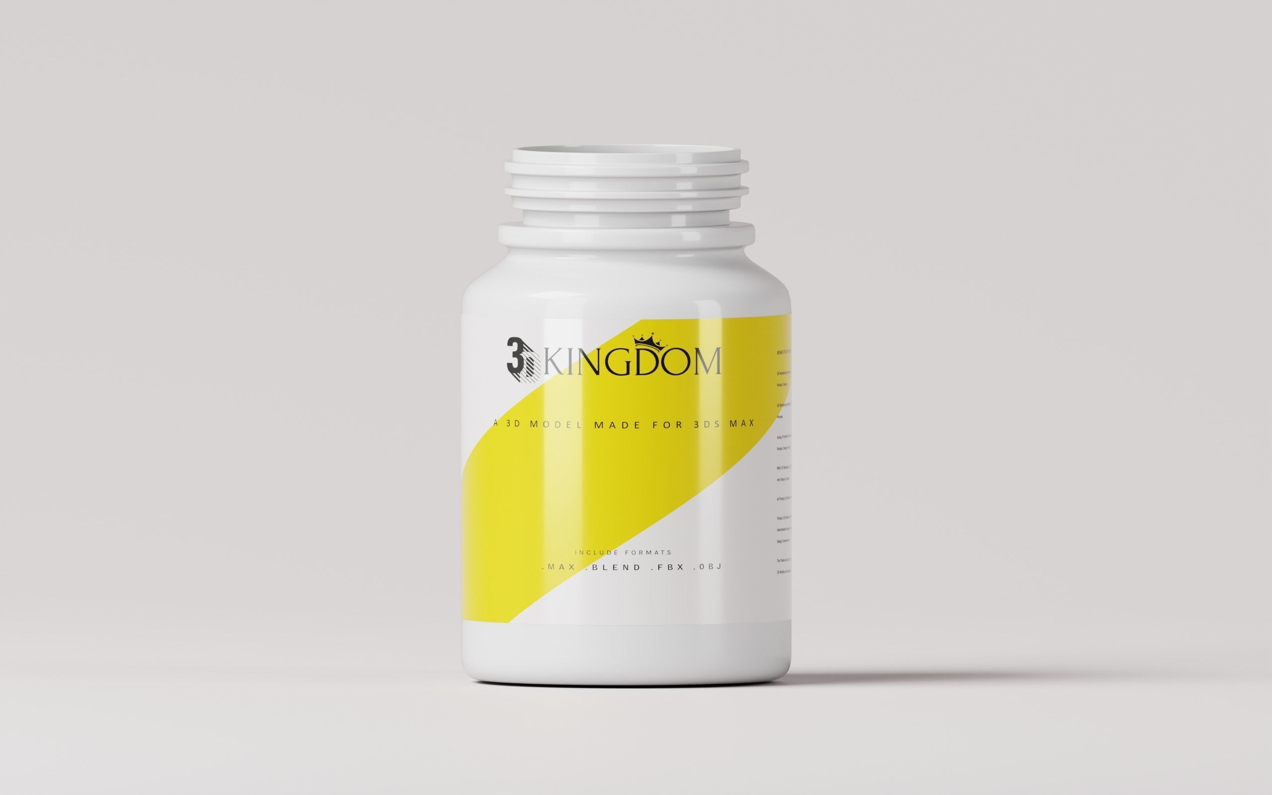 Medicine Bottle  Low-poly 3D model_2