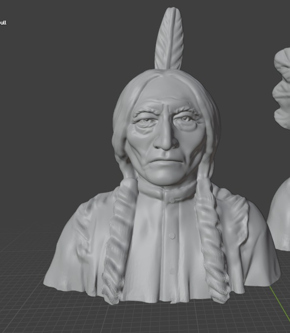 Sitting Bull 3D print model_4