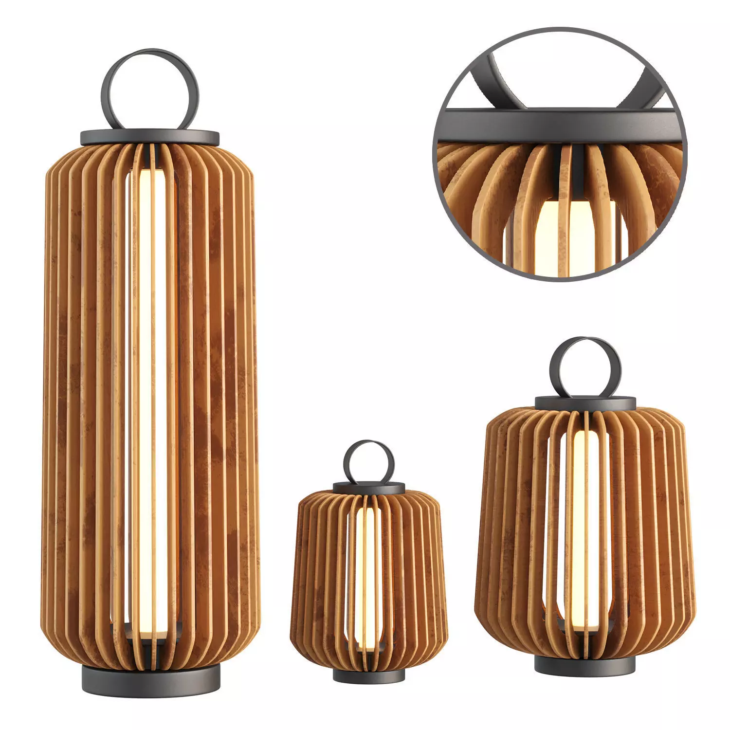 Portable Lantern Outdoor Light 3D model