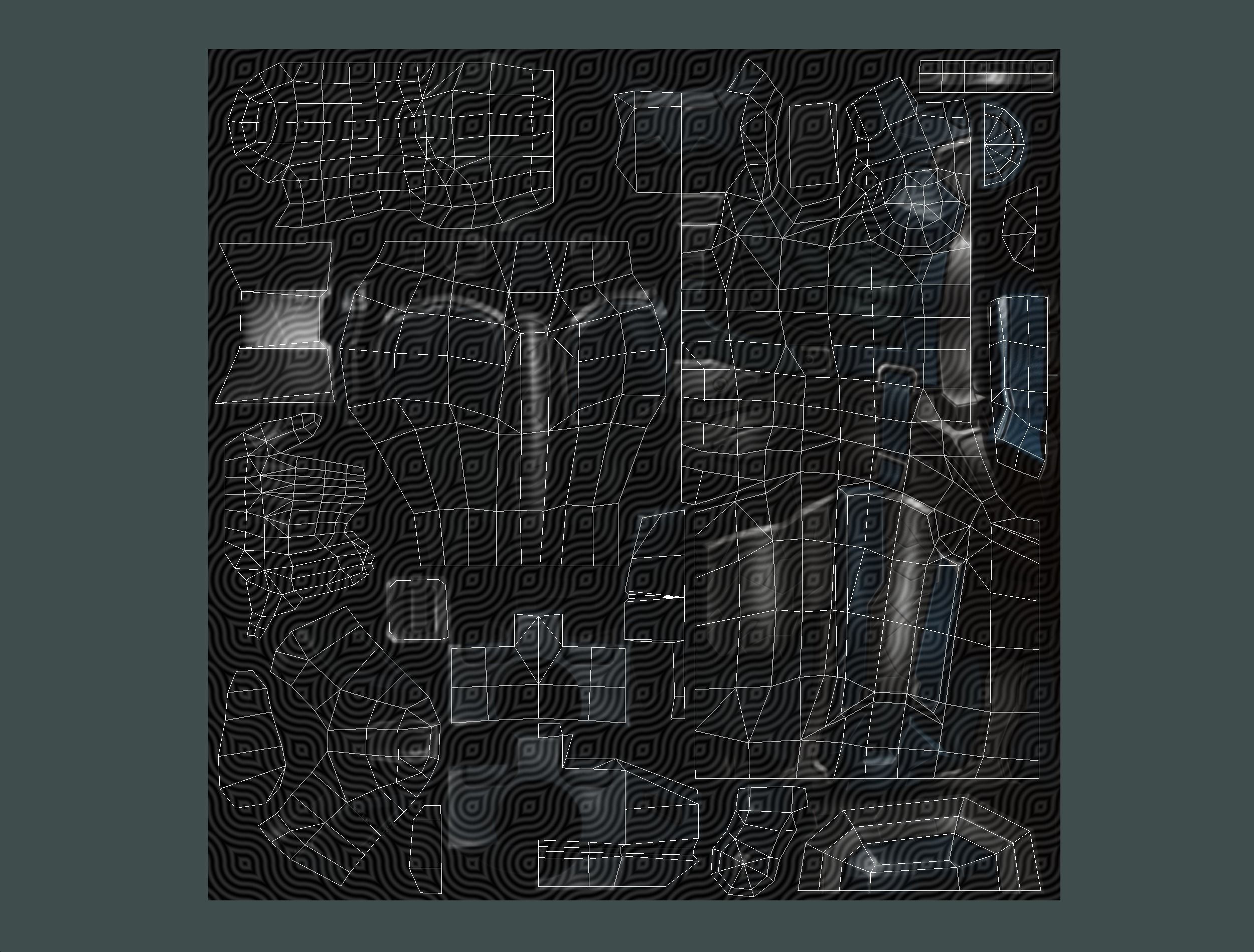 Low Poly Cyborg Soldier with Automatic Rifle and Pistol 3dsMax Low-poly 3D model_63