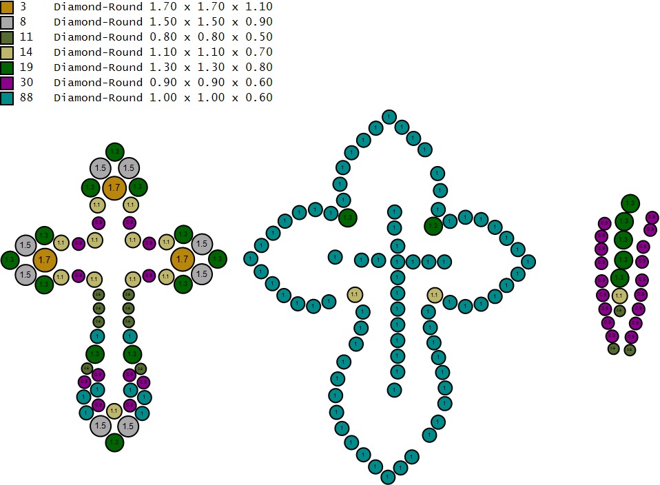 Custom Cross Diamond Pendant - Crucifixion Cross Necklace 3D print model_21