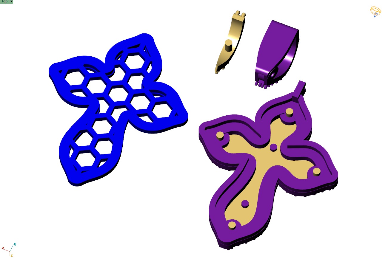 Custom Cross Diamond Pendant - Crucifixion Cross Necklace 3D print model_13