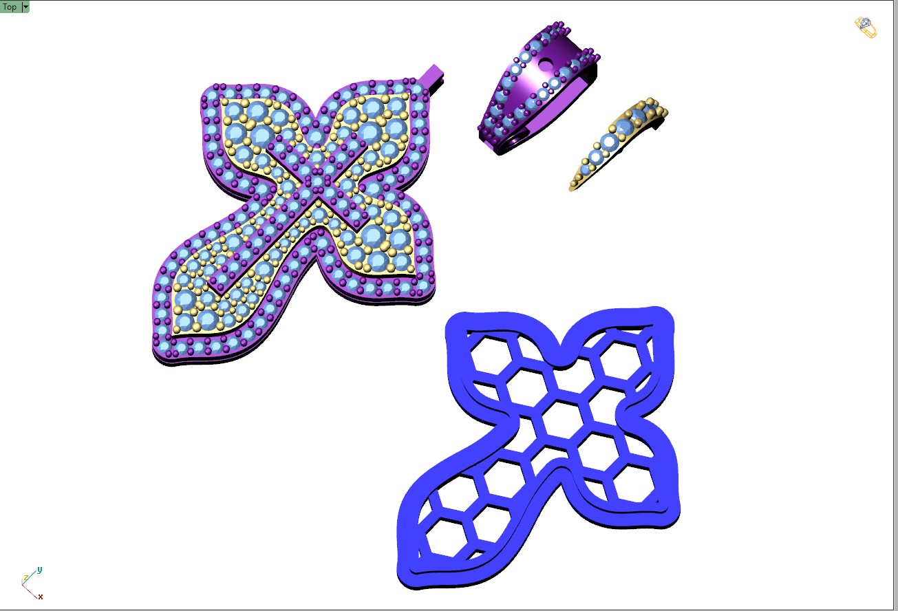 Custom Cross Diamond Pendant - Crucifixion Cross Necklace 3D print model_12