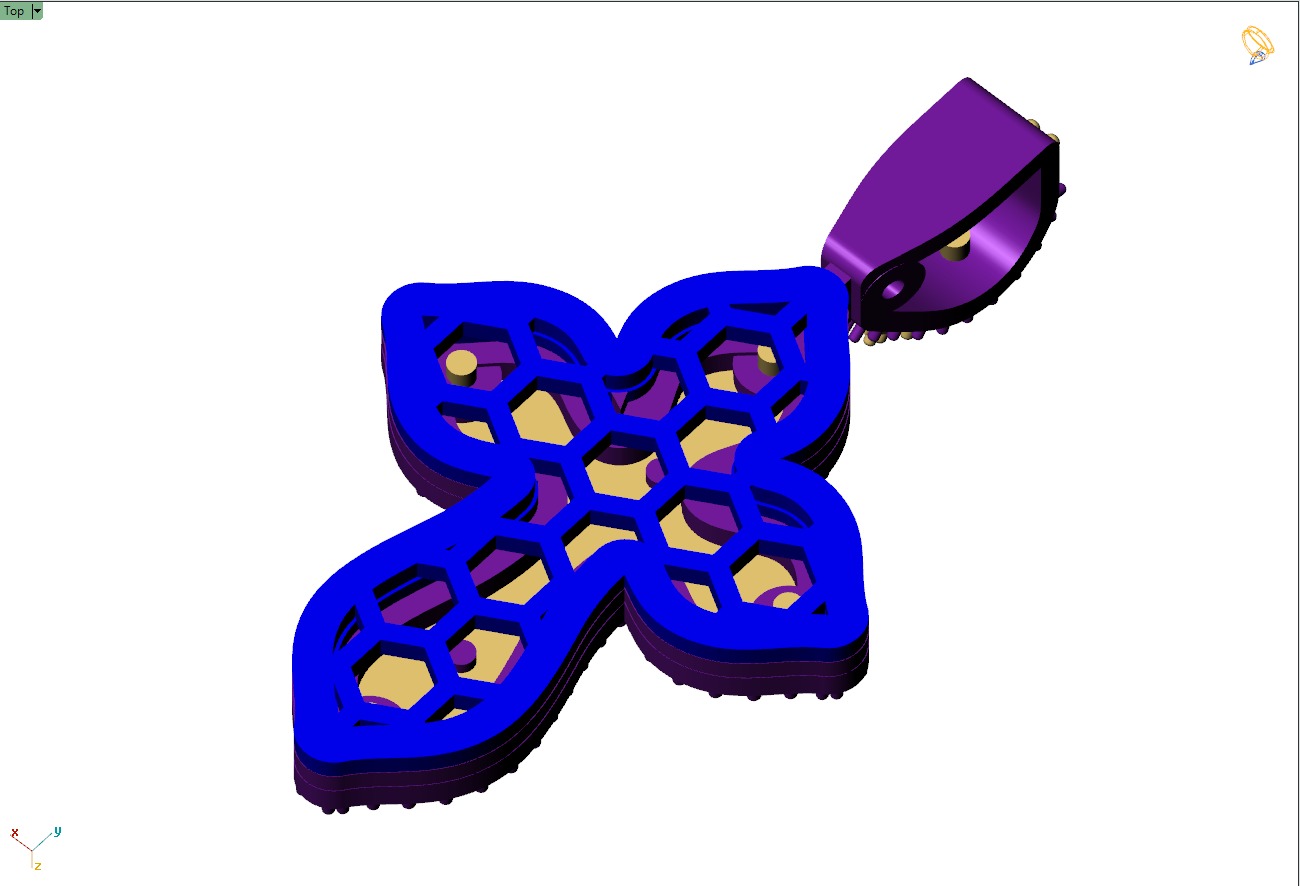 Custom Cross Diamond Pendant - Crucifixion Cross Necklace 3D print model_9