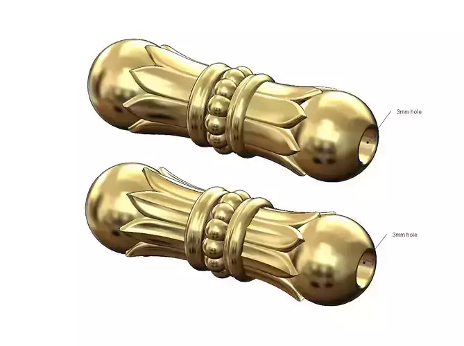 Double Lotus beads spacer pendant and bracelet charm