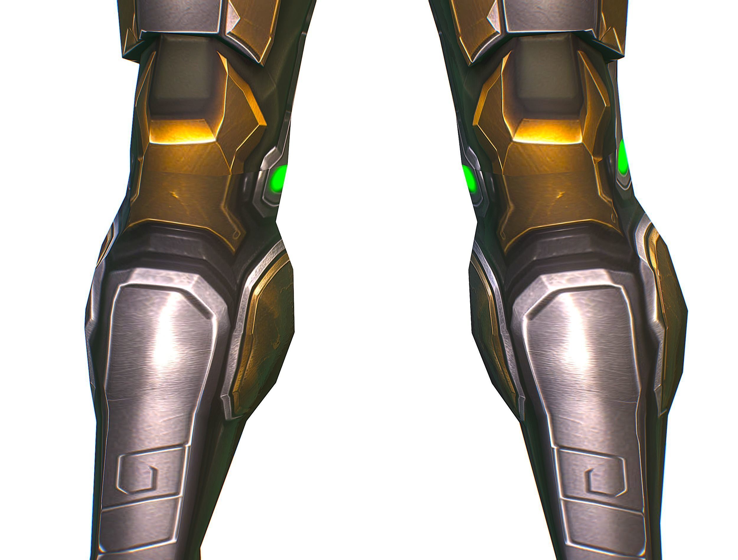 Cartoon Sci-Fi Cyborg Drone Sniper Soldier Low-poly 3D model_27