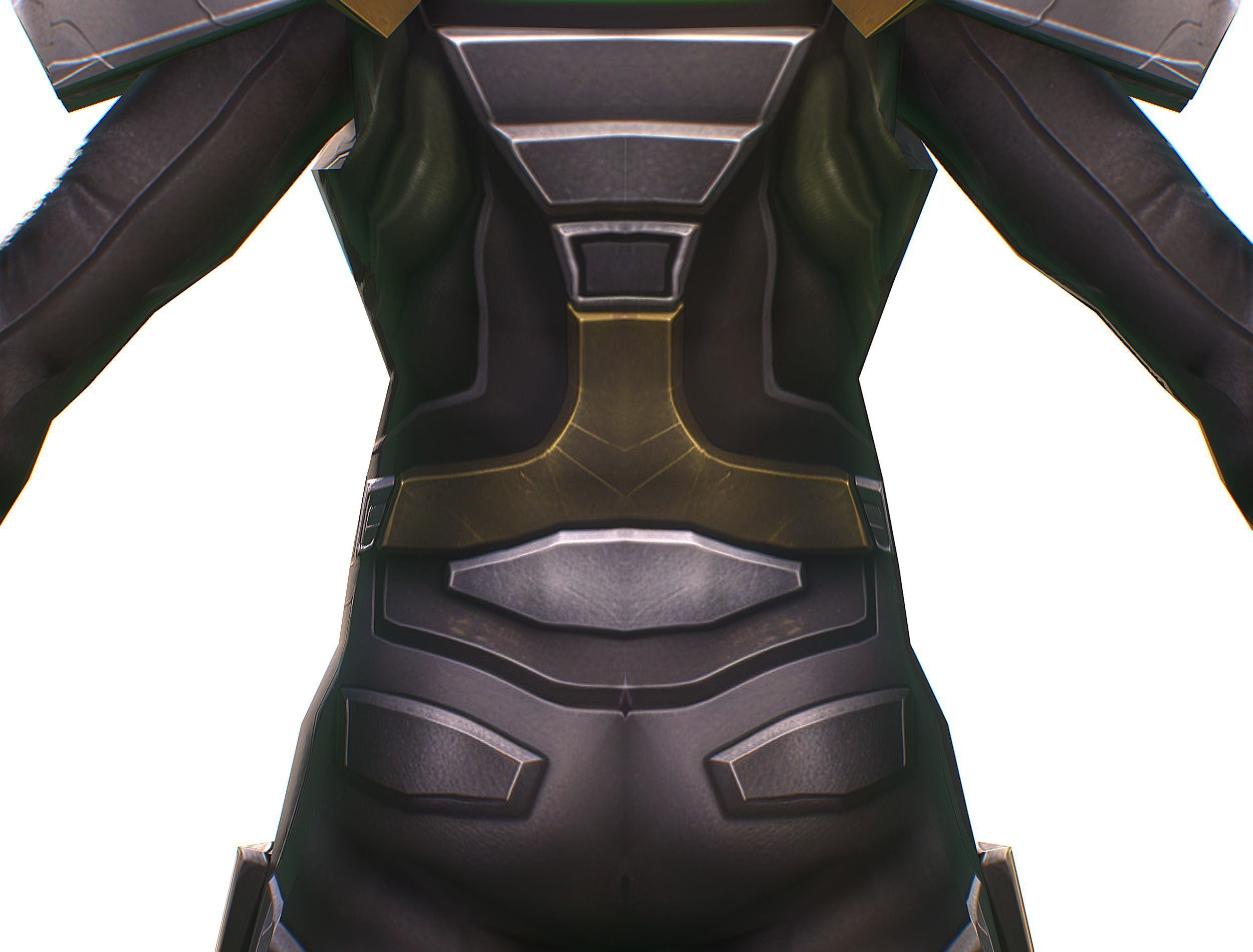 Cartoon Sci-Fi Cyborg Drone Sniper Soldier Low-poly 3D model_30