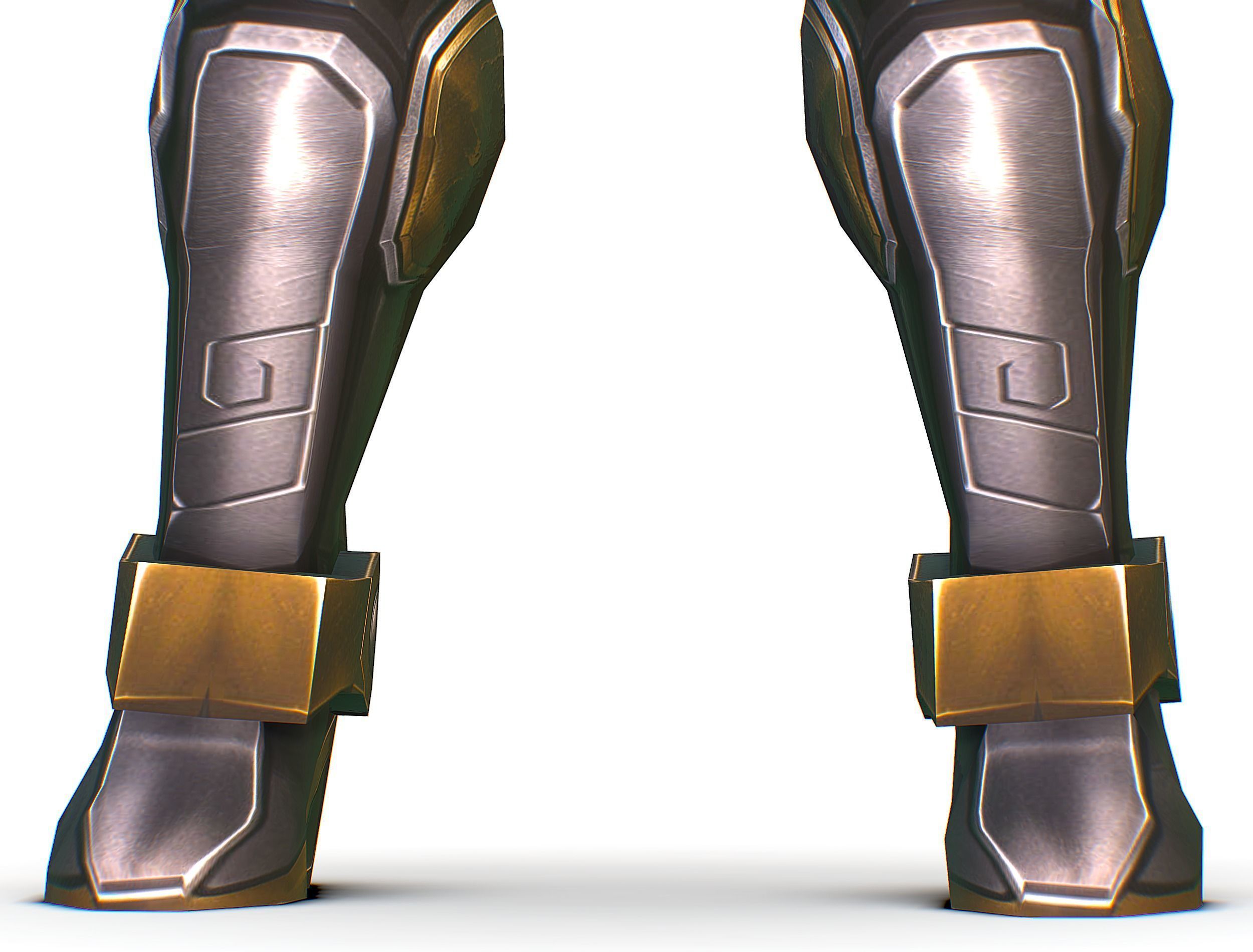 Cartoon Sci-Fi Cyborg Drone Sniper Soldier Low-poly 3D model_28