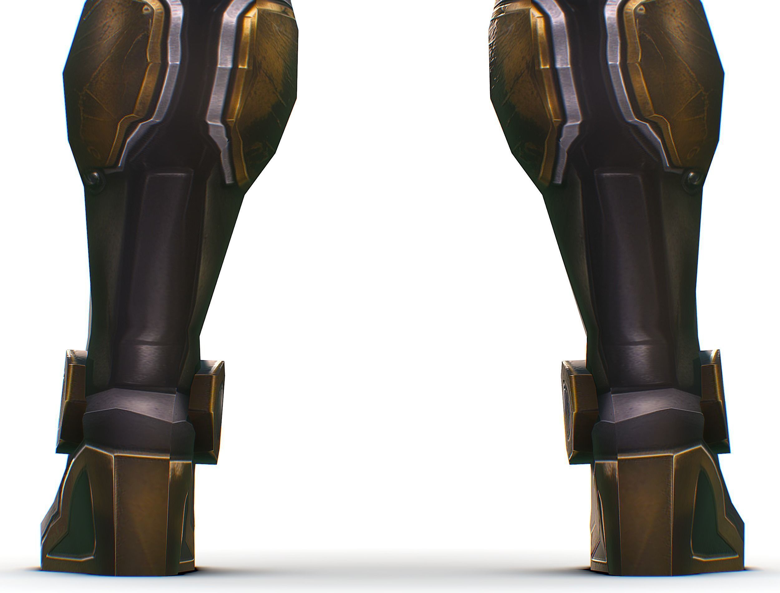 Cartoon Sci-Fi Cyborg Drone Sniper Soldier Low-poly 3D model_35