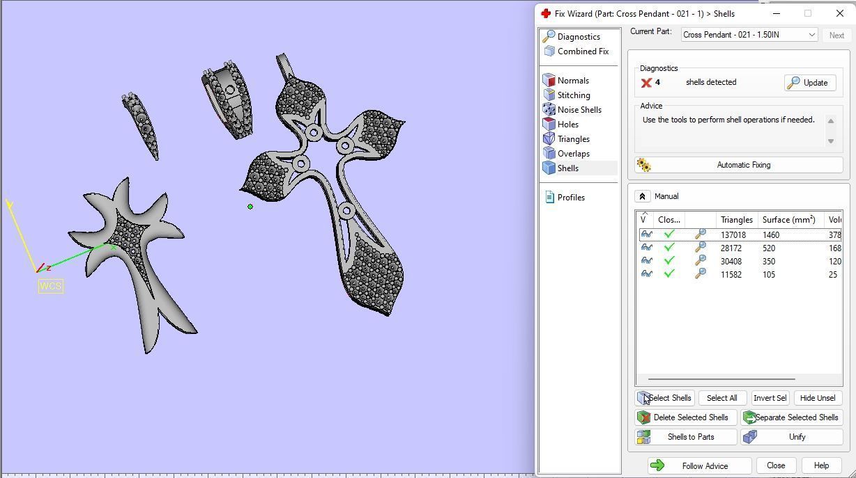 Custom Cross Diamond Pendant - Crucifixion Cross Necklace 3D print model_19