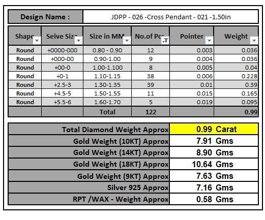 Custom Cross Diamond Pendant - Crucifixion Cross Necklace 3D print model_18