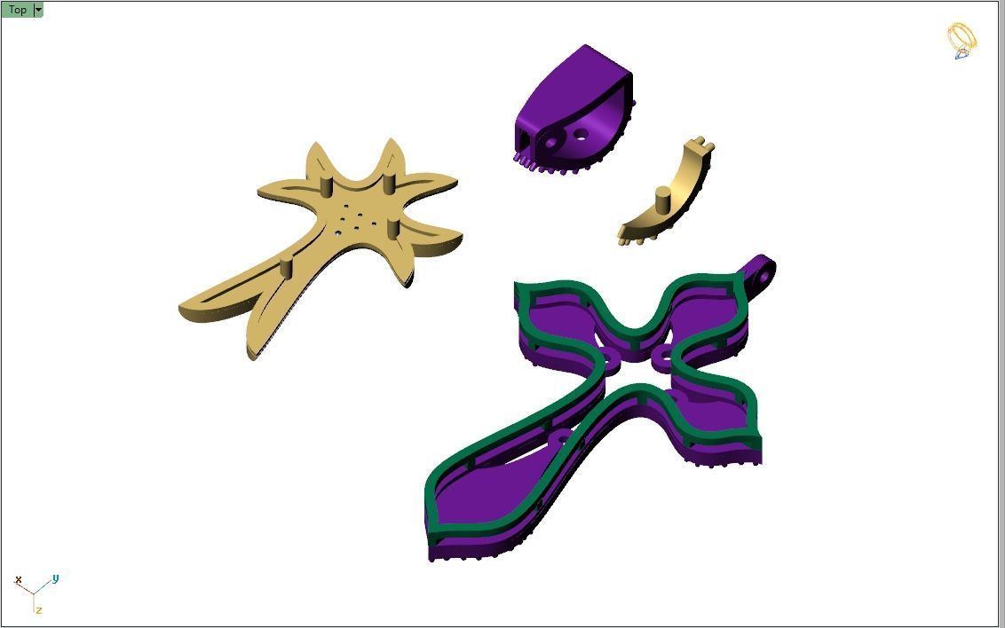 Custom Cross Diamond Pendant - Crucifixion Cross Necklace 3D print model_11