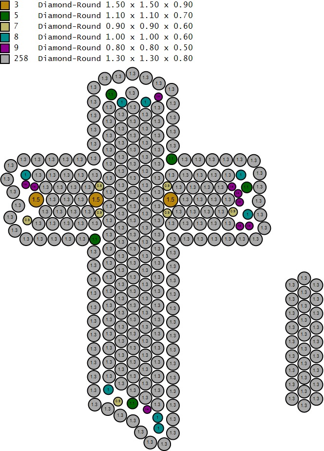 Custom Wood Cross Diamond Pendant - Crucifixion Cross Necklace  3D print model_20