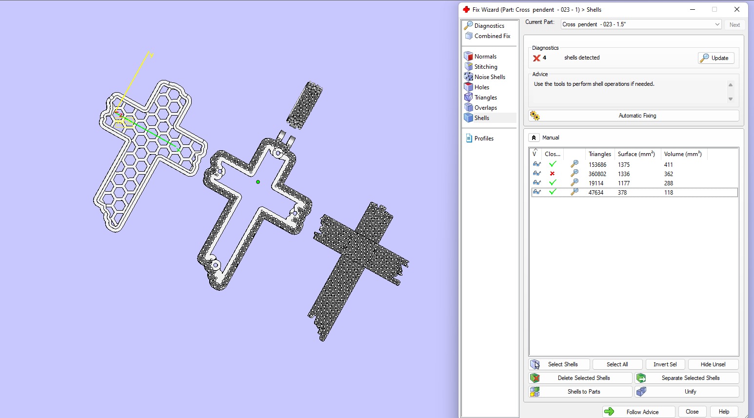 Custom Wood Cross Diamond Pendant - Crucifixion Cross Necklace  3D print model_22