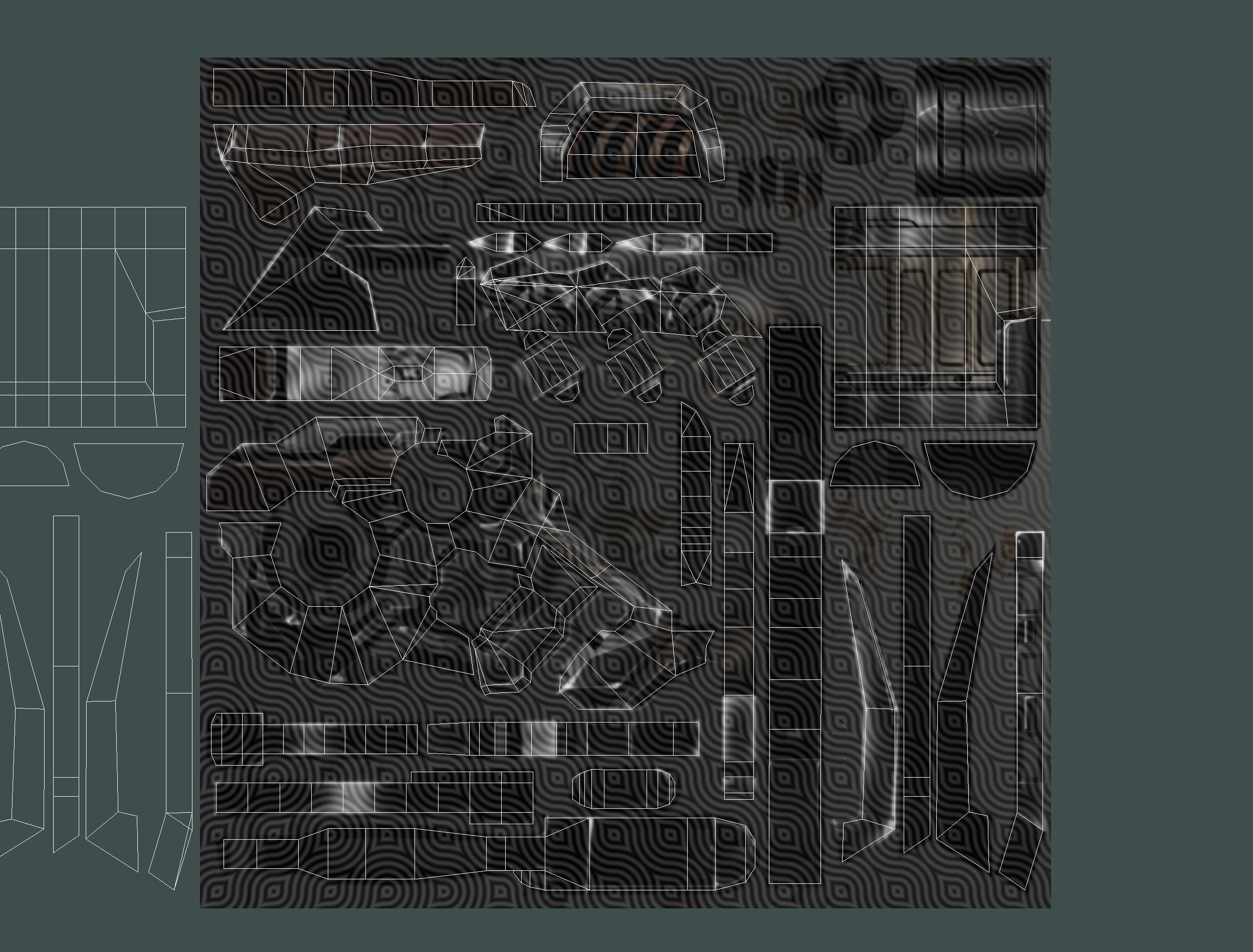 Cartoon Sci-Fi Cyborg Drone Heavy Machine Gunner Low-poly 3D model_68
