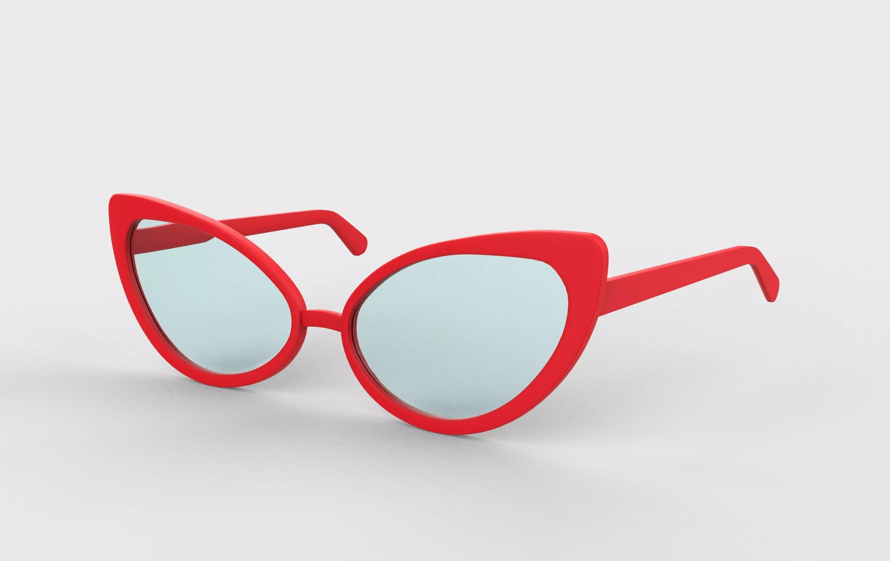 cat eye glasse 3D model_0