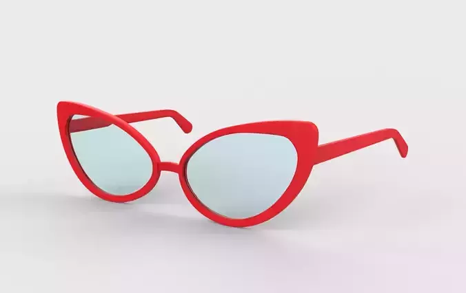 cat eye glasse 3D model