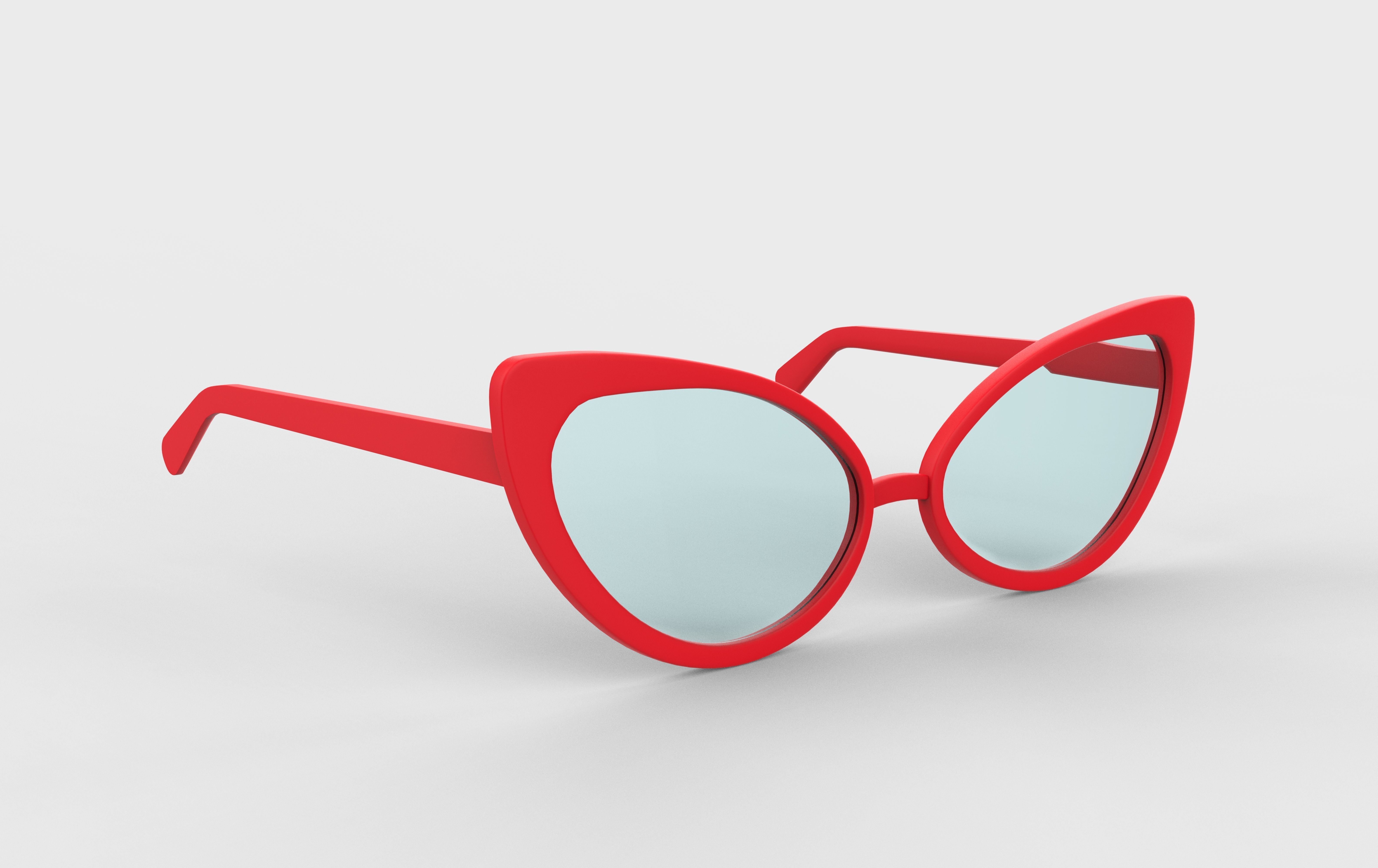 cat eye glasse 3D model_5