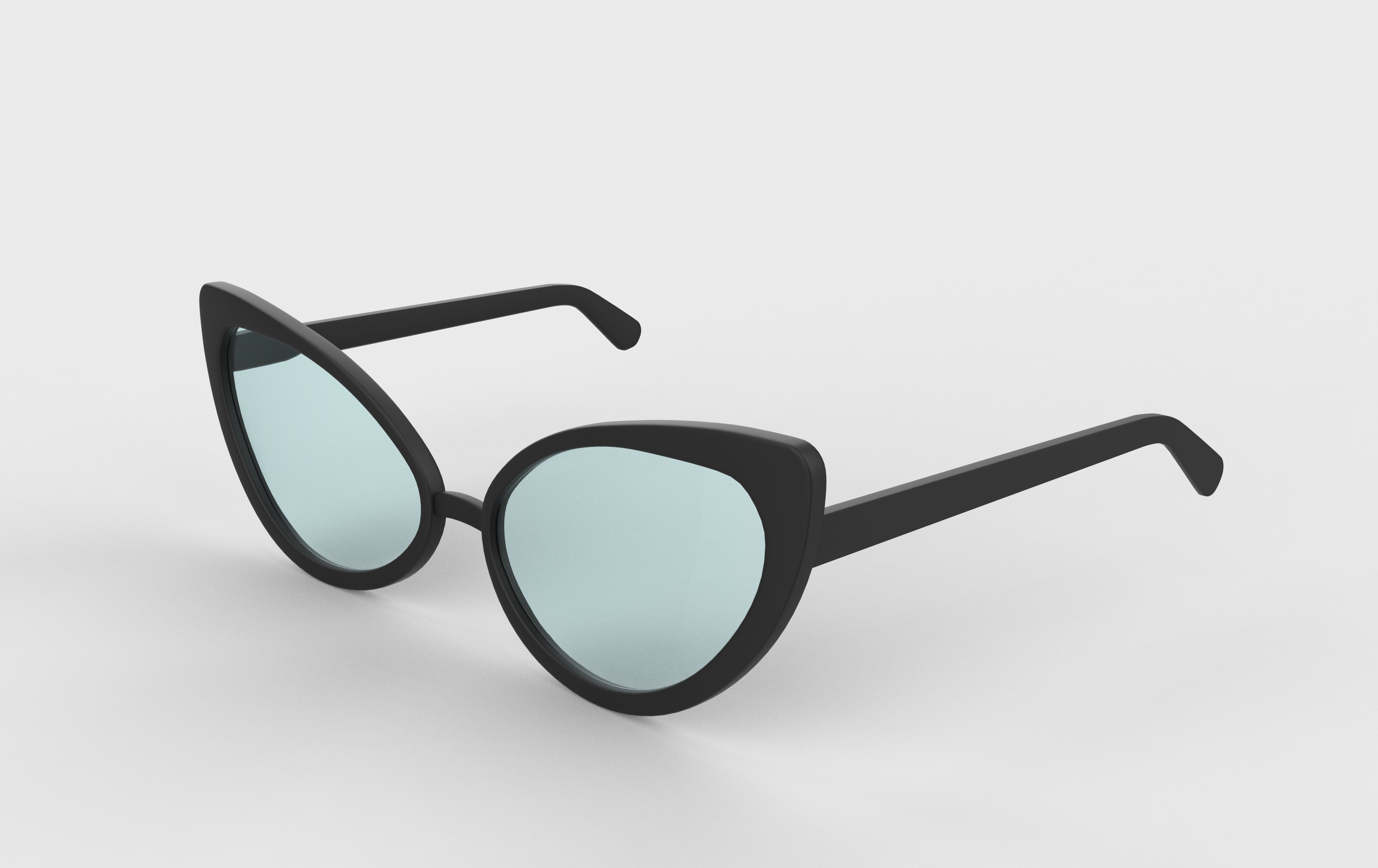 cat eye glasse 3D model_3