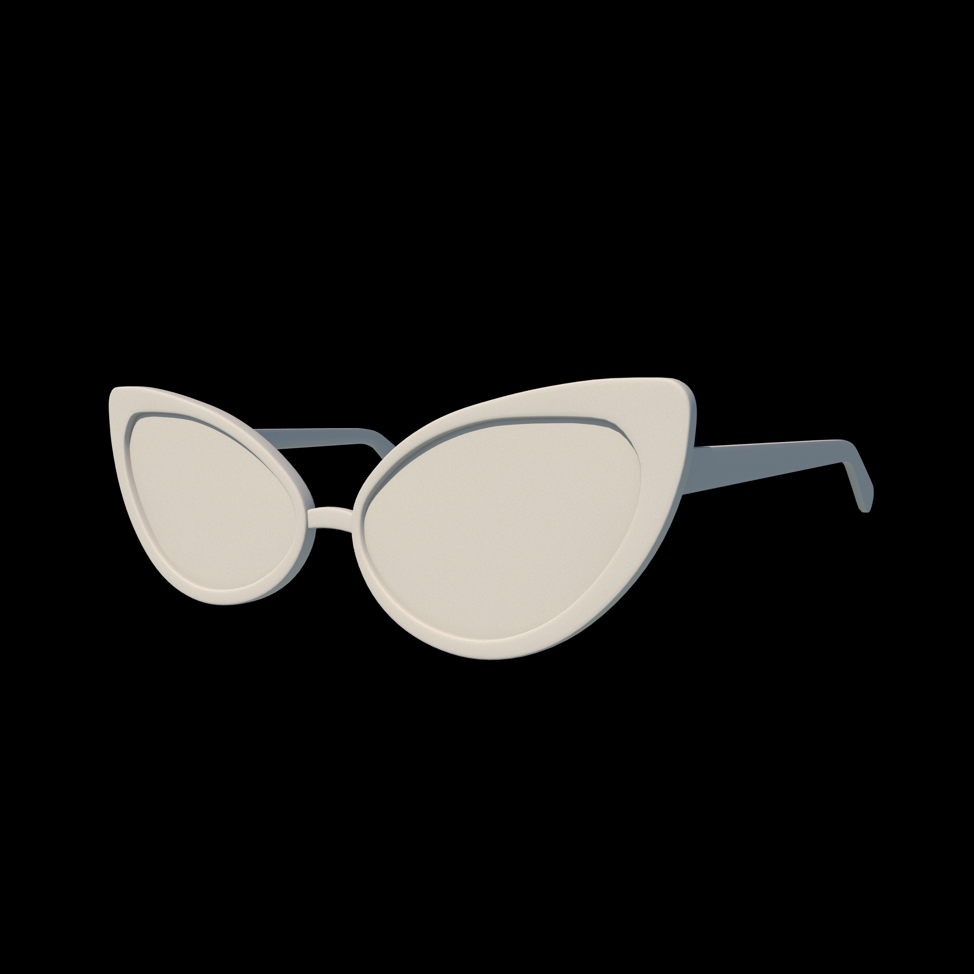 cat eye glasse 3D model_6