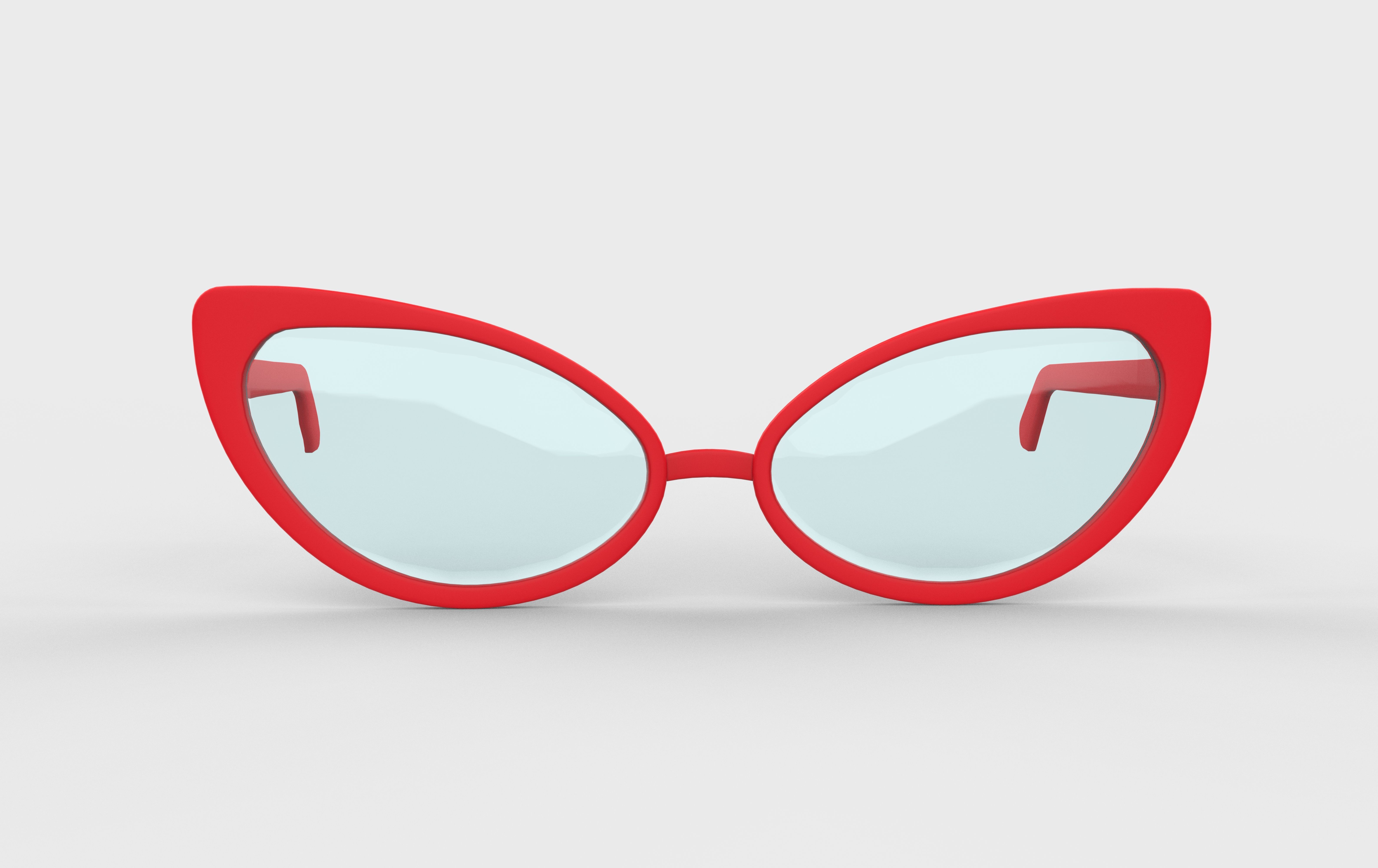 cat eye glasse 3D model_2