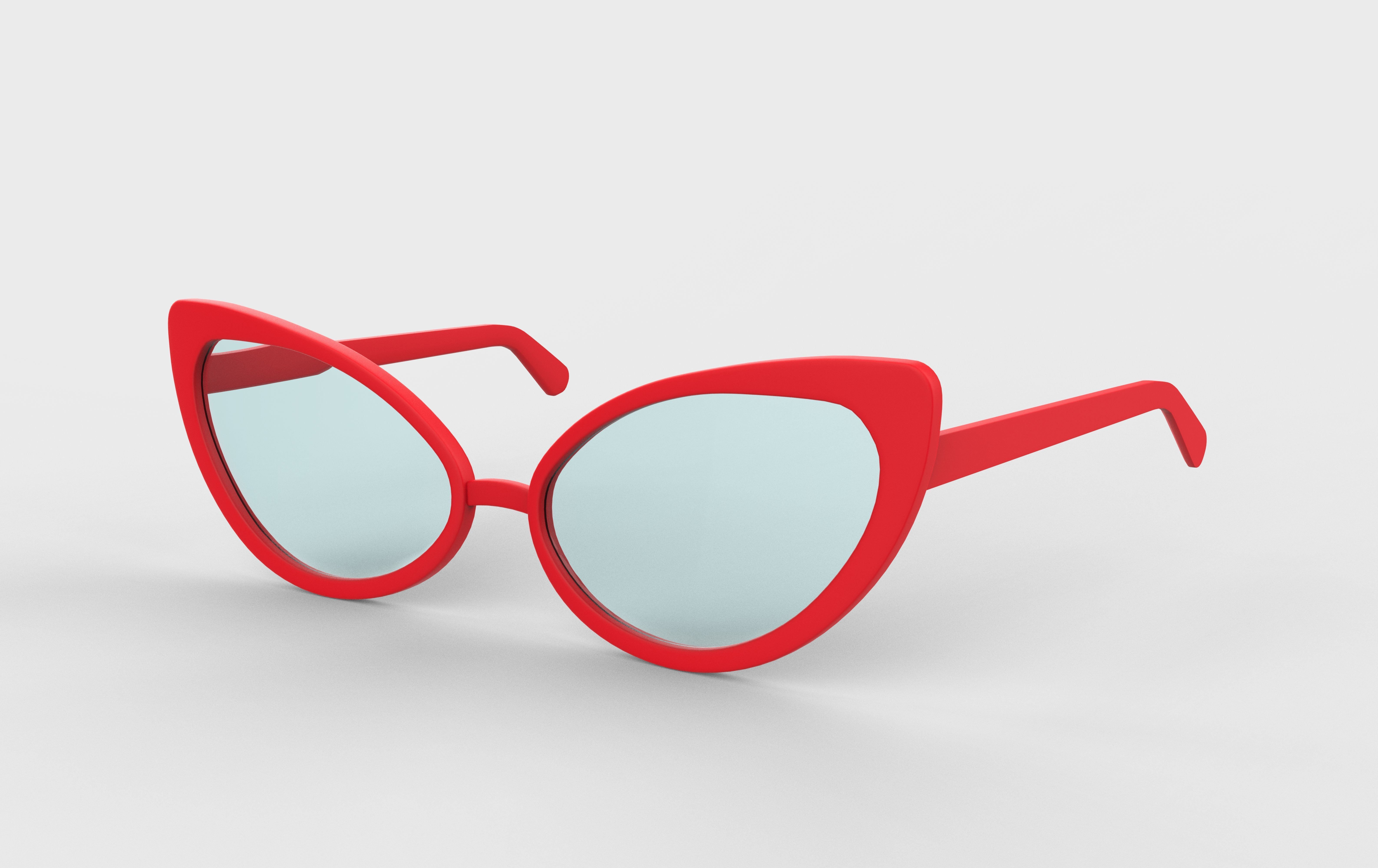 cat eye glasse 3D model_4