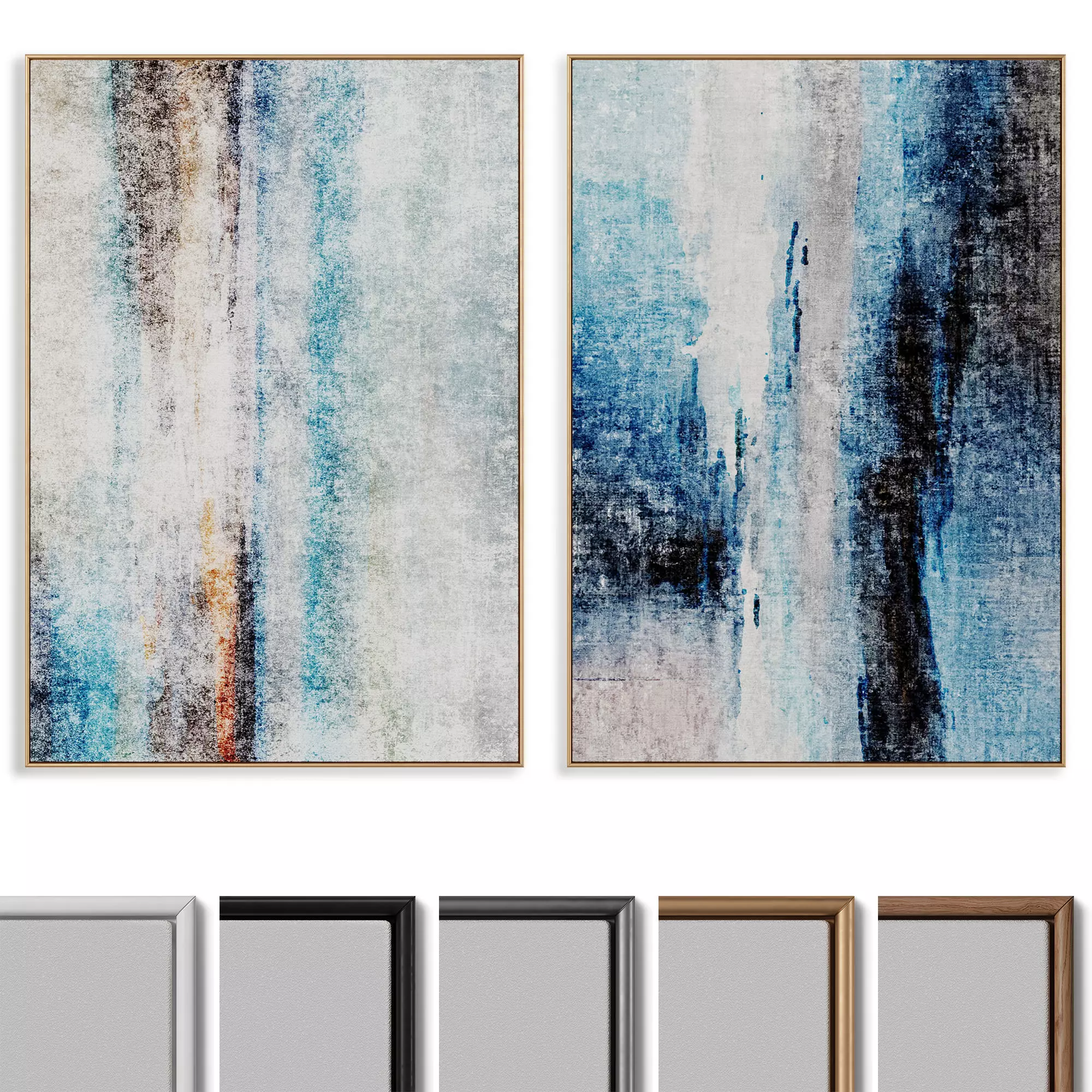 Abstract Painting Frame set 05 3D model_0