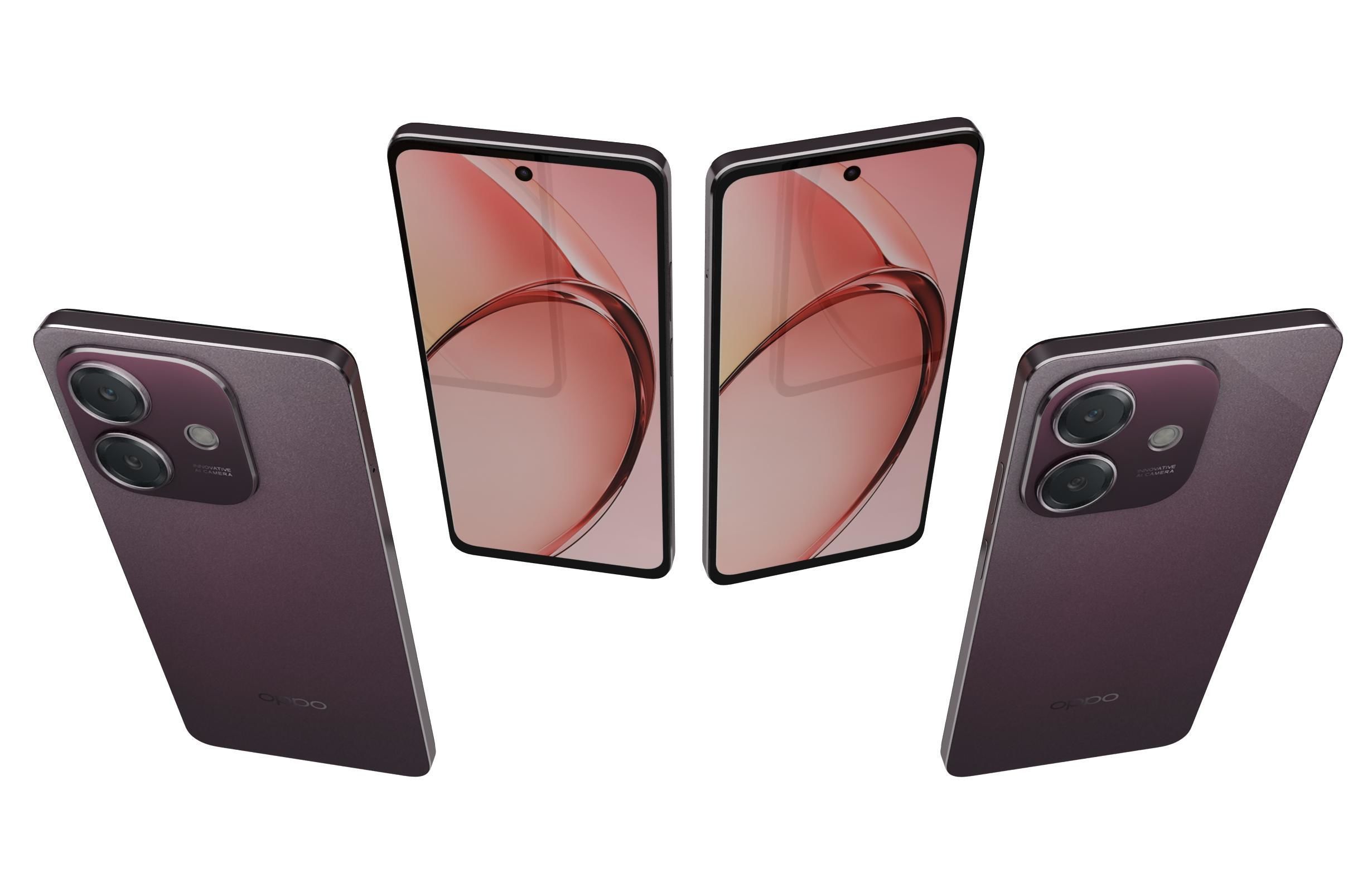 OPPO A3x Nebula Red 3D model_3