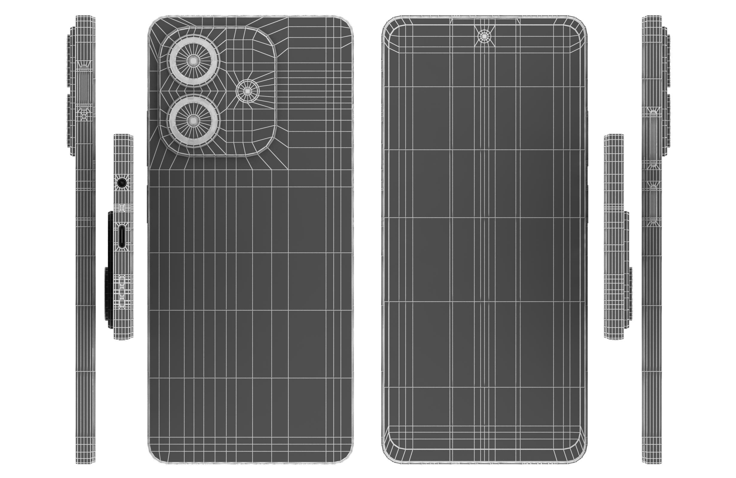 OPPO A3x Nebula Red 3D model_15