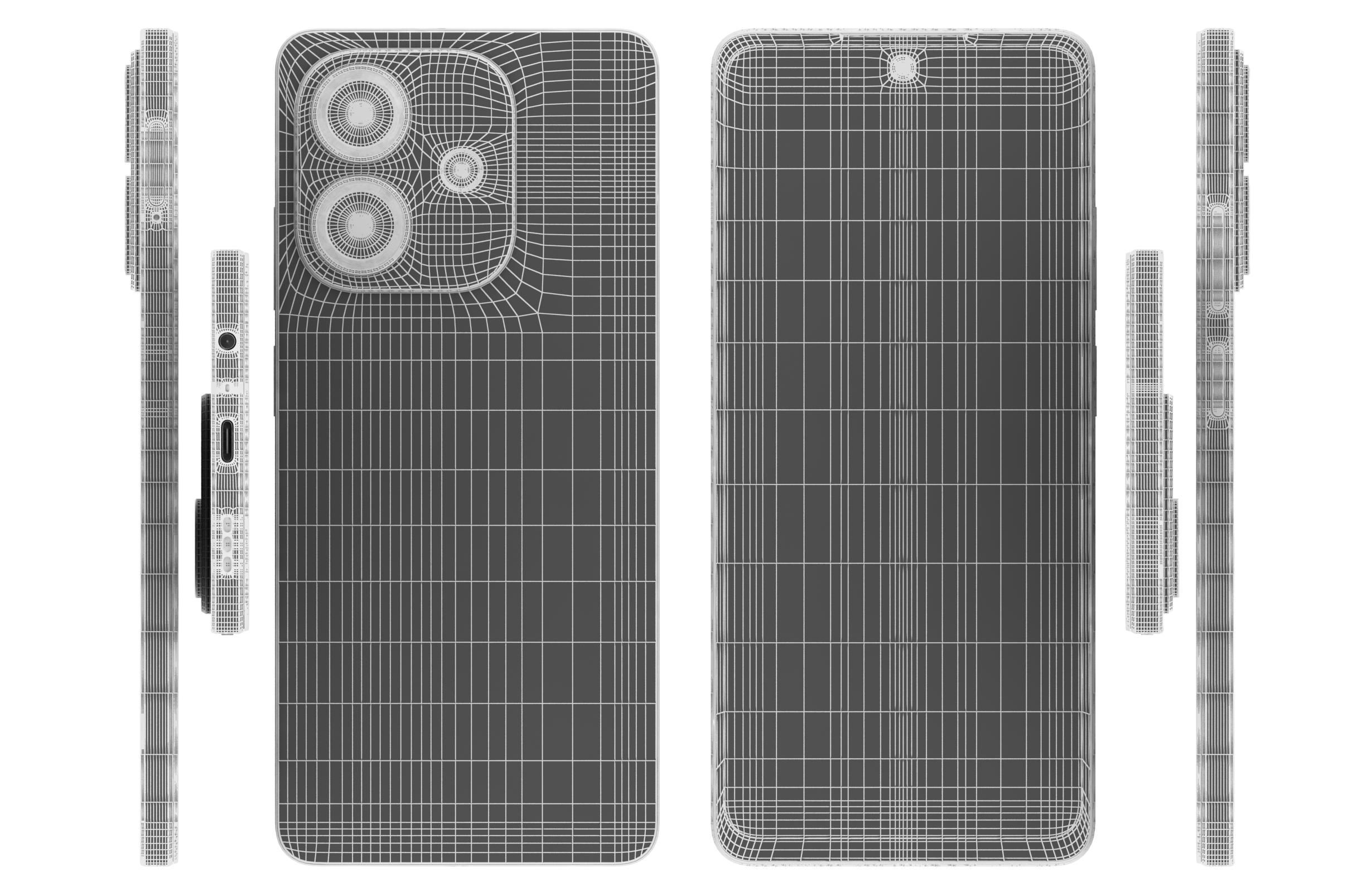 OPPO A3x Nebula Red 3D model_16