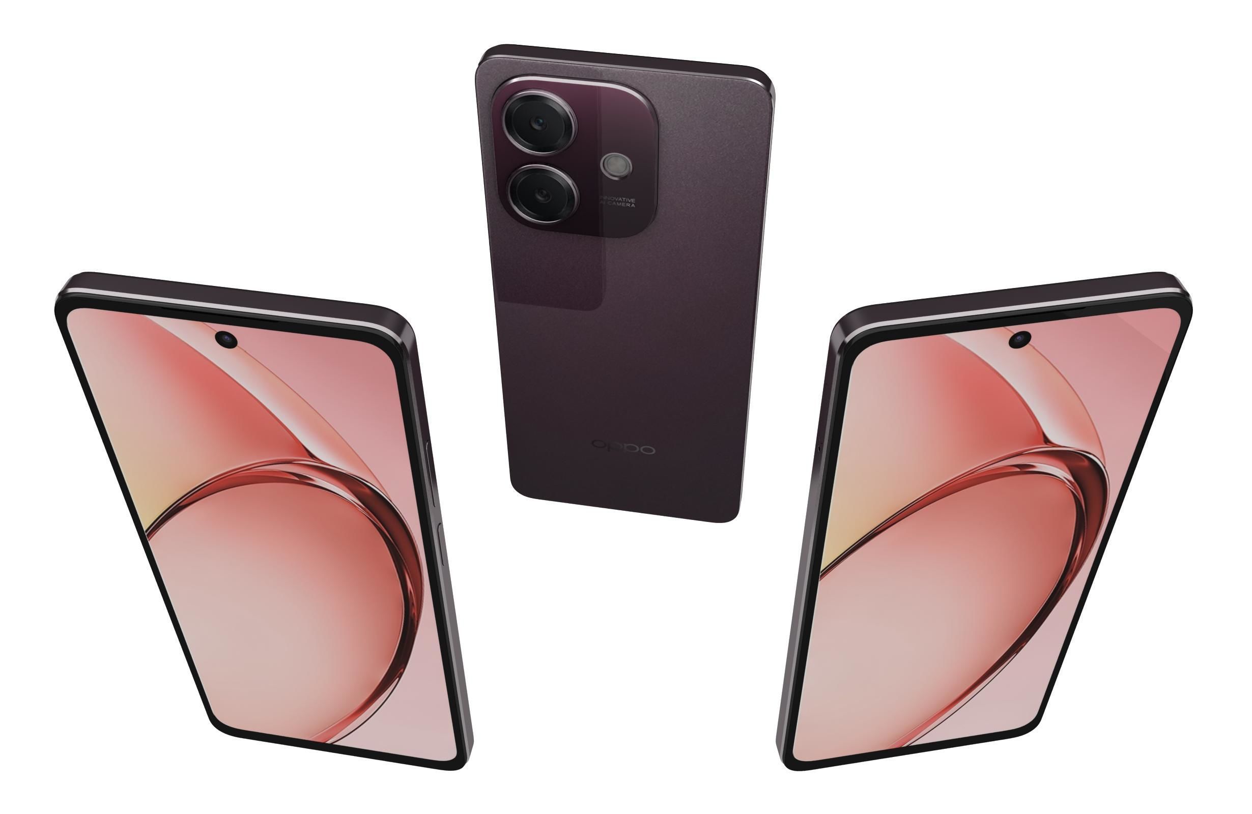 OPPO A3x Nebula Red 3D model_1