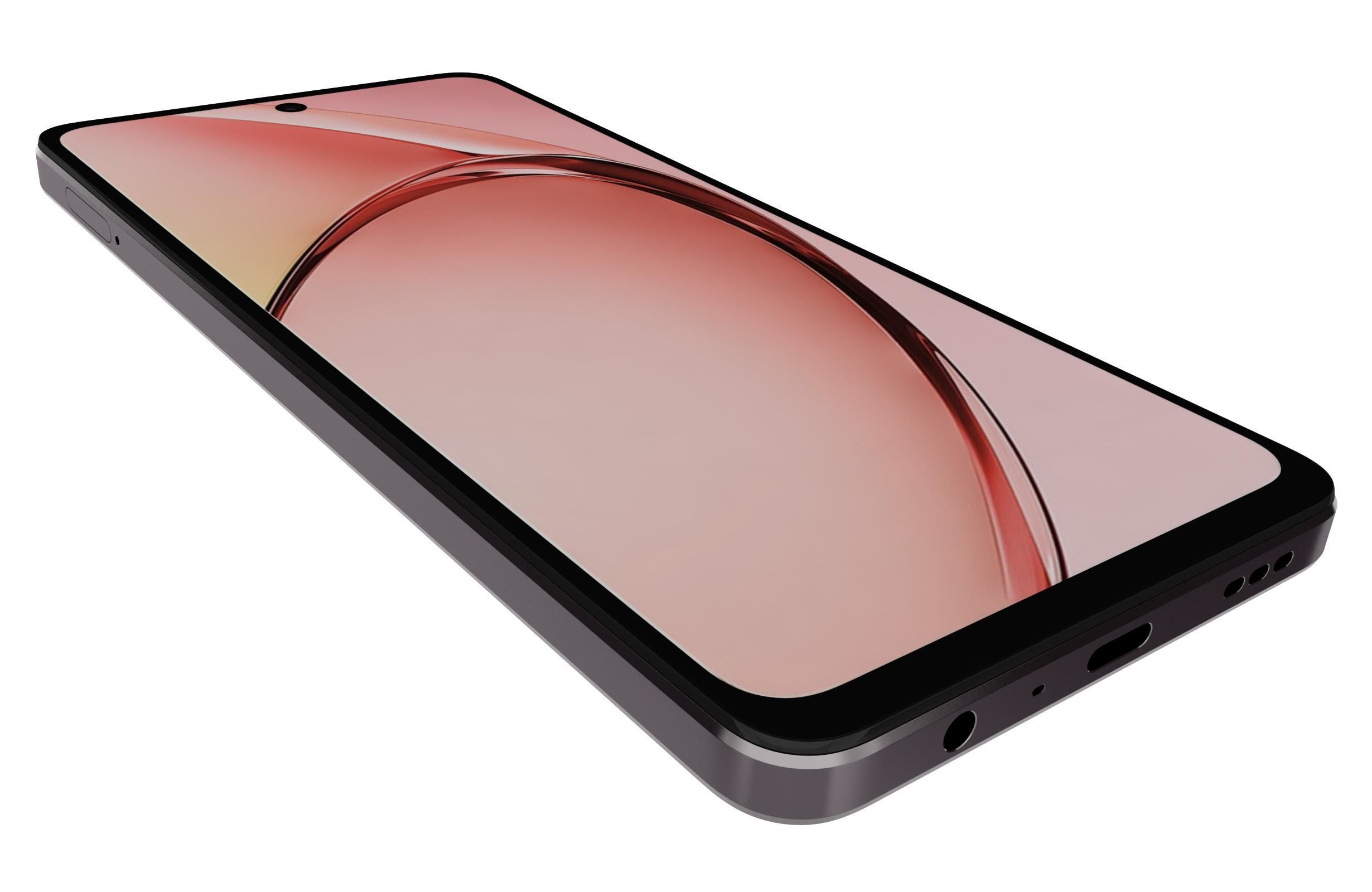 OPPO A3x Nebula Red 3D model_11