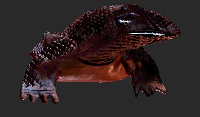 Wooden Komodo Dragon 3D model_4