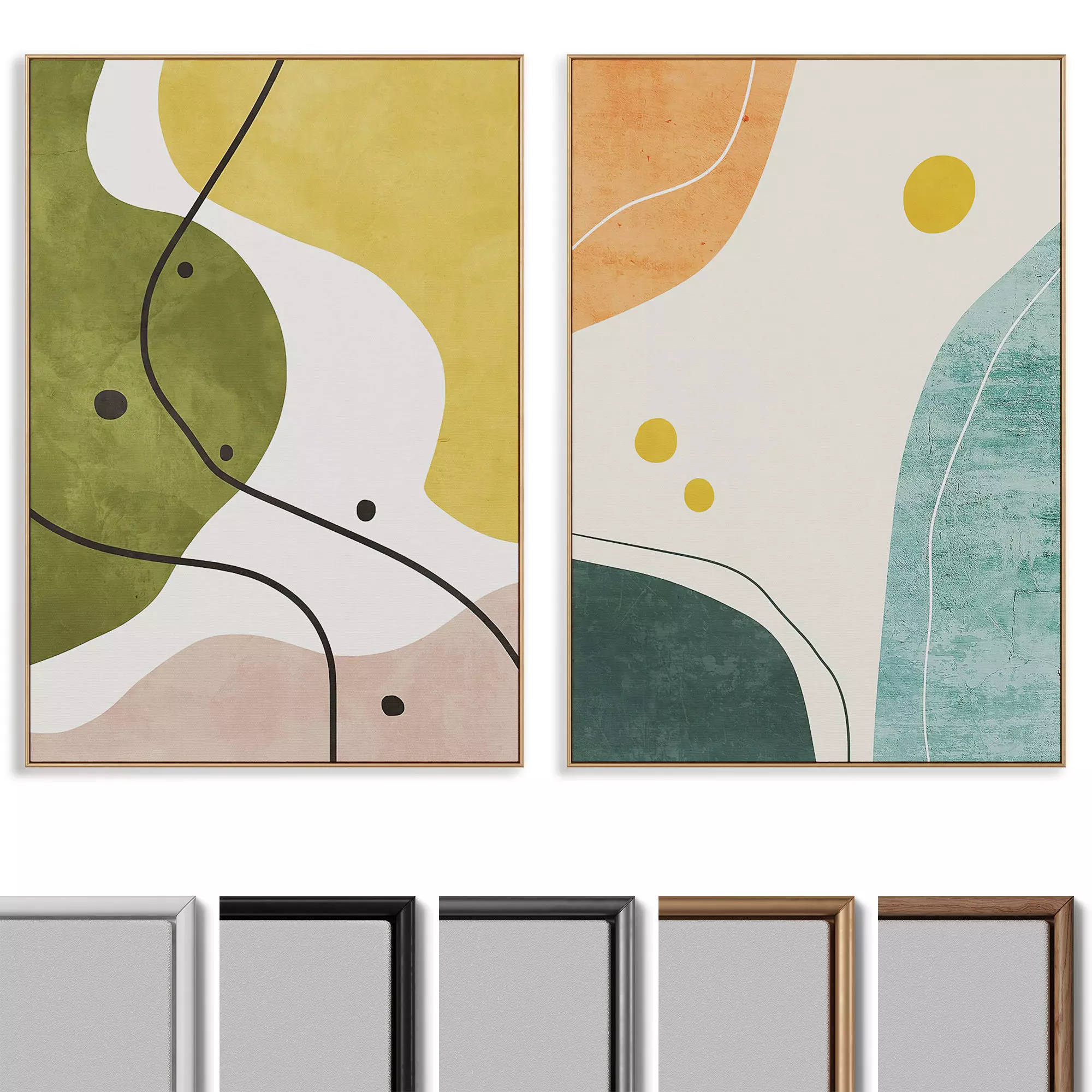 Abstract Painting Frame set 010 3D model | CGTrader