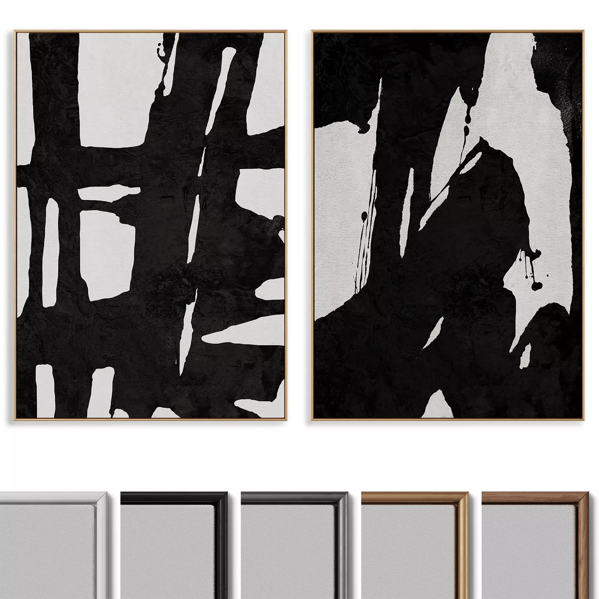 Abstract Painting Frame set 011 3D model_0