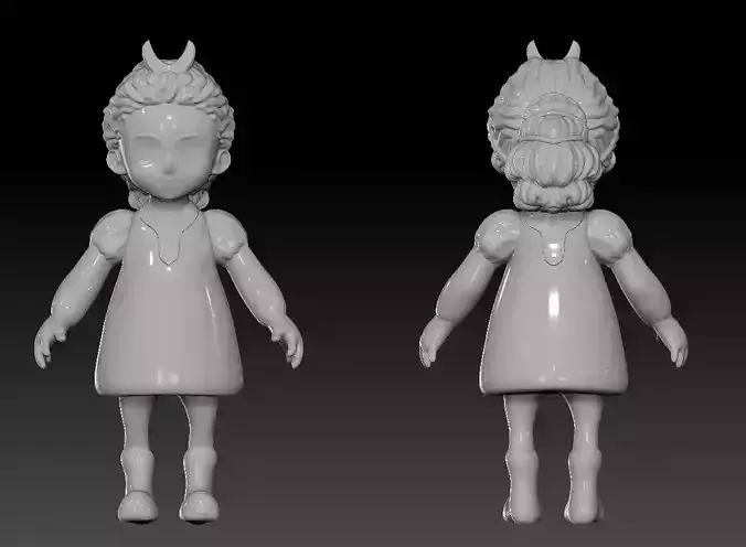 Three parts of the little girl can be printed