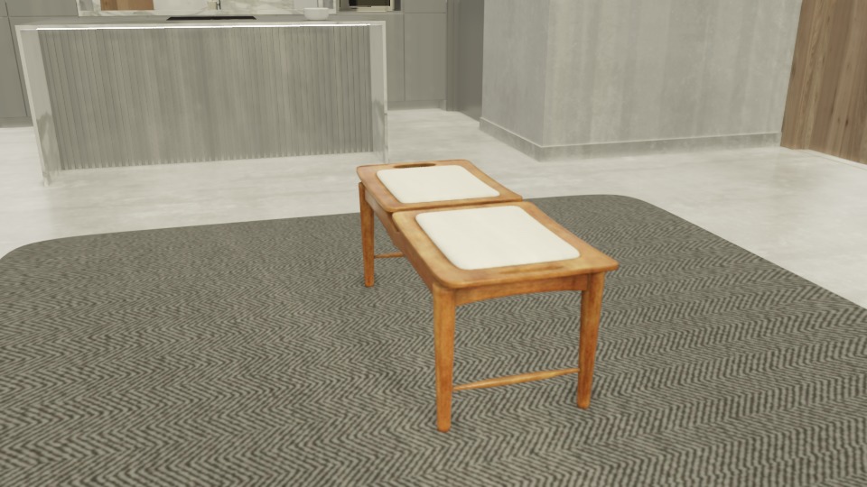 Bench Fiore Low-poly 3D model_5